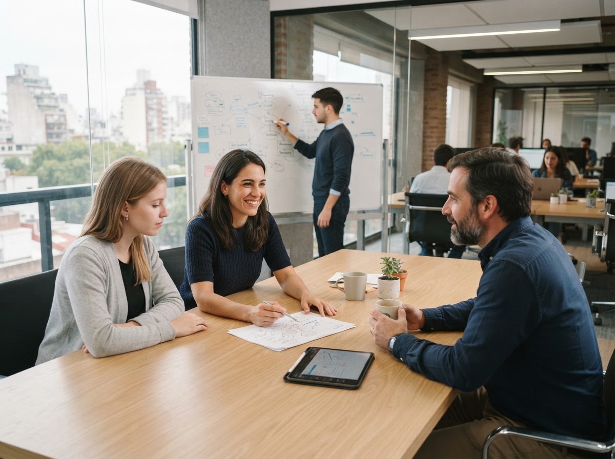 Vernata Celdorio, equipo interpretando datos de mercado antes de generar una recomendación